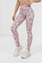 Patterned Women's High Waist Ribbed Leggings – Stretchy Fabric Special Design - 3
