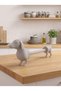 Dachshund Dog Gray Napkin Holder & Paper Towel Holder |   Decorative Figurine with Sausage Dog Figure - 4