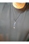 Black Color Steel Zulfiqar and Black Color Metal Chain Necklace - 3