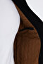 Ribbed Slim Fit Shirt Collar Zippered Velvet Men's Coat Black - 39700.26K - 6