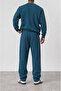 Men's Basic Baggy Sweatpants Emerald - 3