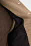 Textured Slim Fit Stand Collar Buttoned Wool Blend Men's Vest Beige - 40965.26K - 7