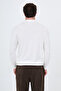 Plain Patterned Slim Fit High Crew Neck Cashmere Men's Knitwear Sweater Ecru - 11613.26K - 4