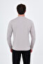 Plain Slim Fit High Crew Neck Cotton Long Sleeve Men's T-Shirt Stone - 36900.26K - 4