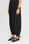 Women's Velvet Shalwar Trousers with Elastic Waist and Tieable Cuffs - 2