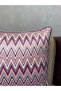 Imported Velvet Lilac Chevron Patterned Cushion Cover 43X43Cm (Double-Sided Pattern) - 4