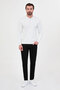 Plain Slim Fit Polo Collar Metal Buttoned Cotton Men's Knitwear Sweater Ecru - 11619.26K - 3