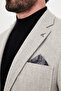 Textured Slim Fit Mono Collar Pocket Premium Wool Blend Men's Jacket Gray - 44326.26K - 2