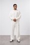 Men's Basic Oversize Sweatshirt Ecru - 4