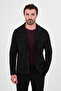 Plain Slim Fit Shirt Collar Buttoned Pocket Wool Blend Men's Coat Black - 39699.26K - 6