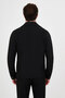 Plain Slim Fit Shirt Collar Buttoned Pocket Wool Blend Men's Coat Black - 39699.26K - 5
