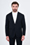 Straight Oversize Collarless Men's Suit with Pleated Trousers Navy Blue - 45489.26K - 5