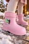 Ki̇tty Unisex Children's Daily Rain and Snow Boots with Fur Inside and Elastic Rubber - 5