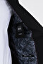 Plain Slim Fit Mono Collar Vestless Wool Blend Men's Suit Black - 45485.26K - 6