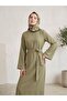 Belt Detail Dress-Light Khaki