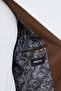 Straight Oversize Collarless Men's Suit with Pleated Trousers Camel - 45489.26K - 7