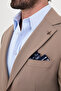 Plain Slim Fit Mono Collar Vestless Wool Blend Men's Suit Mink - 45485.26K - 2