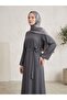 Belt Detail Dress-Anthracite - 2