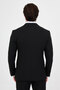 Plain Slim Fit Mono Collar Vestless Wool Blend Men's Suit Black - 45485.26K - 4