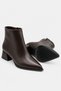 Women's Pointed Toe Heeled Boots Zipper Detailed Short Ankle Boots Stylish Casual Shoes - 5