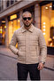 Slim Fit Padded Suede Coat - 2