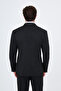 Plain Slim Fit Wide Collar Double Breasted Wool Blend Men's Suit with Pocket Bags Black - 45491.26K - 4