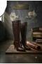 Women's Crocodile Patterned Croco 7cm Thin Heeled Boots - 2