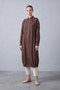 Zippered Long Snap Detailed Comfortable Cut Cap Brown 15290
