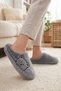 Teddy Bear Patterned Embroidered Unisex Non-Slip Sole Plush Dowry Bundle House Slippers - 2