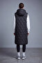 Hooded Long Inflatable Vest Black 15275 - 3
