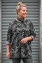 Italian Khaki Pool Collar Long Sleeve Camouflage Casual Long Knitwear Blouse with Scarf 75 70 - 3