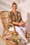 Italian Mustard Court Collar Long Sleeve Patterned Sequin Pocket Casual Viscose Woven Blouse 75 60 - 4