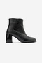 Lynda Black Print Women's Thick Heeled Boots - 8