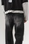 Split Contrast Panel Detailed Washed Jean Baggy Men's Trousers - 6