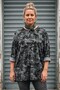 Italian Khaki Pool Collar Long Sleeve Camouflage Casual Long Knitwear Blouse with Scarf 75 70 - 6