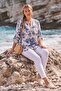 Italian Pastel Pink Judge Collar Long Sleeve Patterned Sequin Pocket Casual Viscose Woven Blouse 75 60 - 3