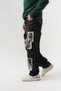 Urban Poster Patch Detailed Jean Baggy Men's Trousers - 4