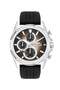 Black Men's Wristwatch |   45mm Stainless Steel Case, Silicone Cord - 6