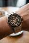 Silver-Rosegold Men's Wristwatch |   45 mm Steel Cord with Phosphorescent Hands - 6