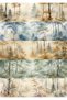 5 Pcs Large Landscape Washi Sticker Semi-Transparent Bullet Journal Scrapbook Laptop Agenda - 2