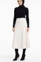 Women Suede 90 cm Long Hijab Flared Skirt - 4