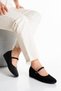 Women's Suede Wedge Heeled Casual Ballerinas