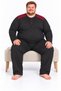 Men's High Quality Interlock Combed Cotton Large Size Combed Cotton Pajama Set 18560 - 4