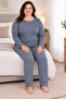 Women's Regular Plus Size Cotton Mom Pajamas Set for Middle-Aged and Older Women 4584 - 4