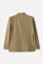 Women's Beige Oversize Blazer Jacket - 2