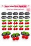 Hairless Baby Hairpin Making Kit 10 Pieces of Hairpins + 10 Pieces of Cherry Pom Poms DIY Baby Hair Accessory