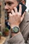 Silver-Gold Men's Wristwatch |   45 mm Steel Cord with Phosphorescent Hands - 4