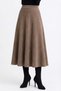 Women Suede 90 cm Long Hijab Flared Skirt - 2