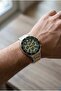 Silver-Gold Men's Wristwatch |   45 mm Steel Cord with Phosphorescent Hands - 6