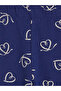 Two Mt Shop Quality Lcw Kids Navy Blue 2 Threaded Threaded Patterned Narrow & Slim Elastic Waist Girls' T-Shirt - 6